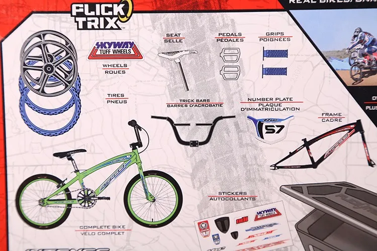 Conjunto com Embalagem de Varejo para Novidade Profissional Mini Dedo Mini-dedo-bmx Bicicletas Brinquedo Crianças 1:50 Bmx 21 Mini bicicletas e skate