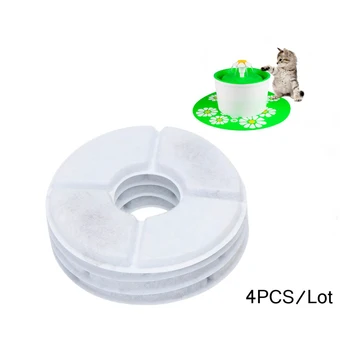 

4 pcs/lot Activated Carbon Filter For Flower Style Automatic Cat Dog Kitten Water Drinking Fountain