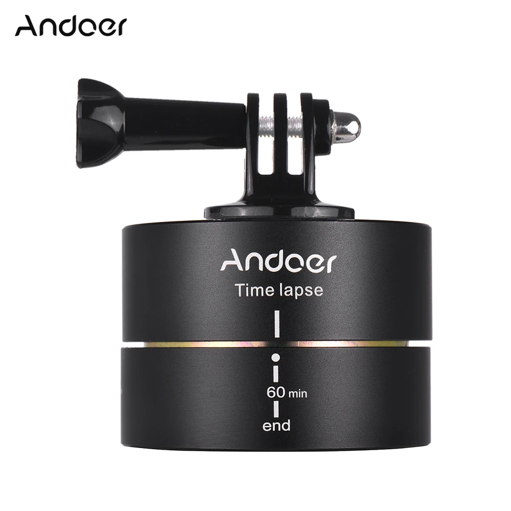 Andoer 360 градусов панорамирование Автоматическое вращение покадровая головка штатива панорамный стабилизатор для GoPro для легкой DSLR ILDC камеры