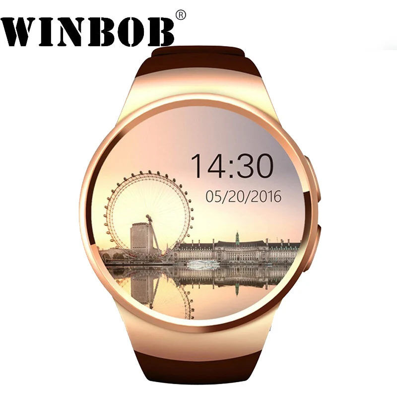 

KW18 2017 newest smart watch for apple samsung android support heart rate monitor health full round smartwatch wearable