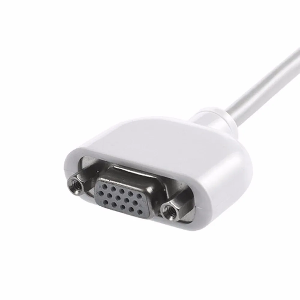 Mini DVI VGA адаптер Male Женский монитор видео кабель для Apple MacBook Белый новейший|Кабели
