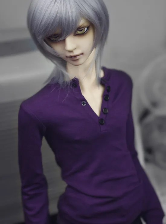 Кукла-рубашка BJD фиолетовая Классическая футболка с длинными рукавами для 1/3 1/4 DD