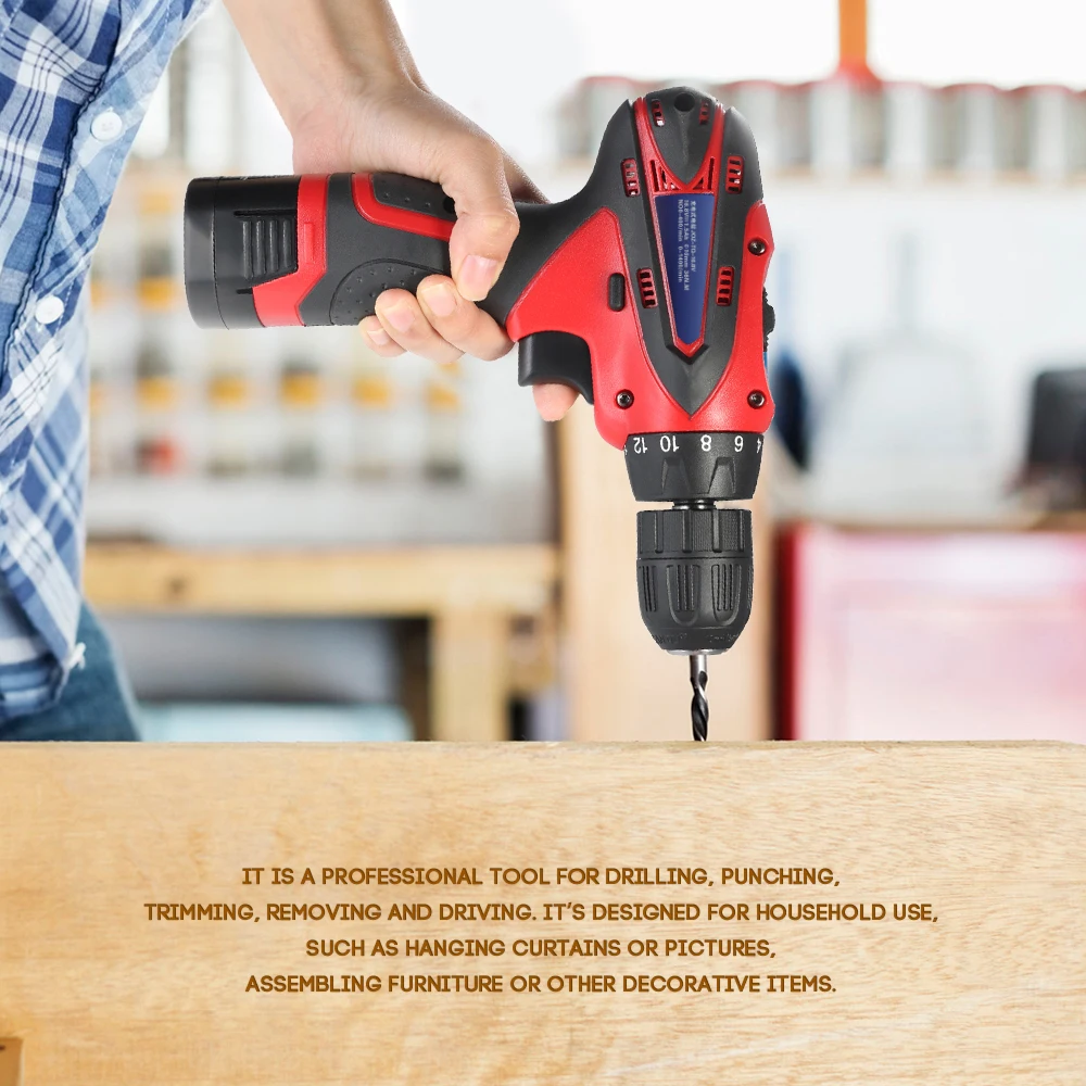 

16.8V Lithium-Ion Two-speed power tools Multi-functional Electric drill engraver Rechargeable Cordless Screwdriver Drill