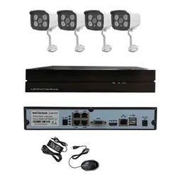 POE 48 В HD сети наблюдения IP камеры onivf H.264 4CH PoE NVR P2P облако мониторинга безопасности CCTV