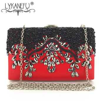 

LYKANEFU Box Women Evening Bags Hollow Out Follower Wedding Party Bridal Purse Ladies Clutch Hand Bag Small Handbag Designer
