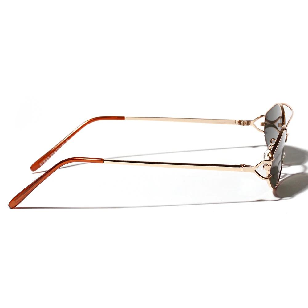 Peekaboo, солнцезащитные очки для женщин, маленькая оправа, золотая, оранжевая, нержавеющая сталь, Овальные Солнцезащитные очки для мужчин, ретро, металлическая оправа, uv400, унисекс