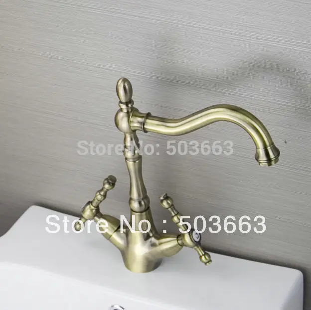 Classic Antique Bronze Two Handle Kitchen Sink Swivel Faucet L 8908 Mixer Tap Faucet
