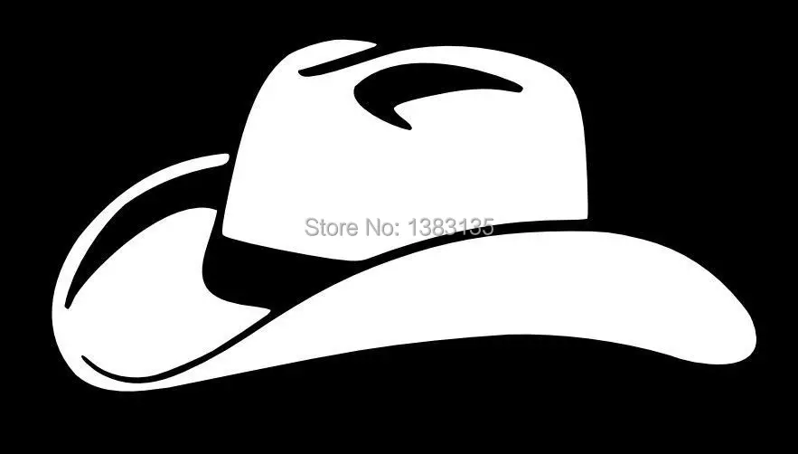 Cowboy Hat car window sticker vinyl decal funny JDM and all the smooth