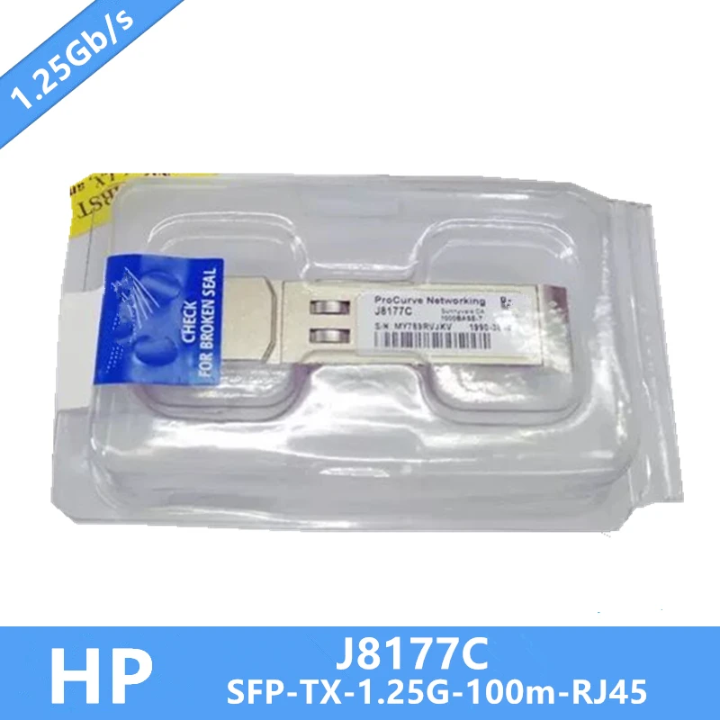 

100% New J8177C 1000BASE-T Gigabit RJ-45 Copper 100m RJ-45 SFP Transceiver Module Need more pictures, please contact me