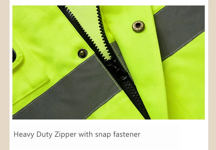 Bauskydd Reflective Jacket High visibility Men Outdoor Working Tops Fluorescent Yellow Multi-pockets Safety Workwear Clothing (11)