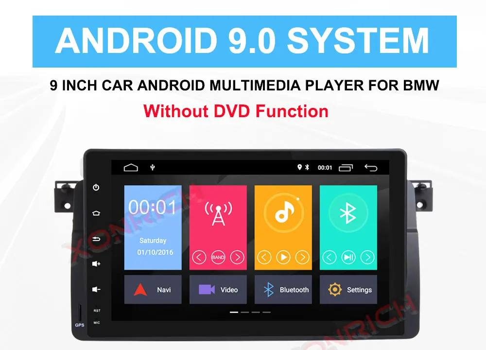 Cheap Xonrich 2 Din Android 9.0 Car Stereo GPS Navi For BMW/E46/M3/MG/ZT/Rover 75 Automotivo Radio Multimedia Player  4 Core Wifi OBD2 7