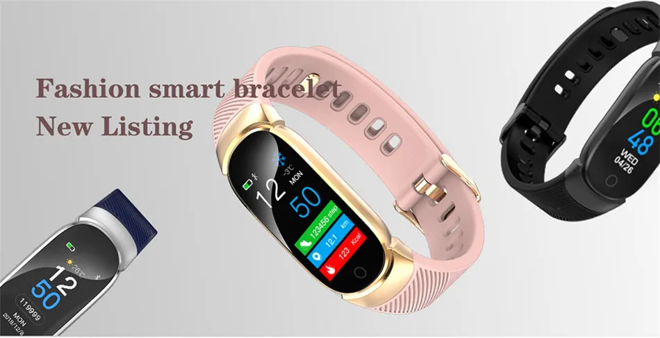 Fitness Tracker Heart Rate Monitor Smart Bracelet Blood Pressure Measurement Waterproof IP67 Smart Band Watch For Women Men(3)