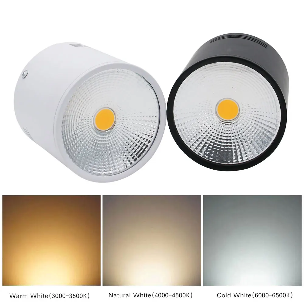 

4pcs/lot Led Cob Surface Mounted Downlight Dimmable 3w5whousing Ac85-265v Ceiling Spot Light Home
