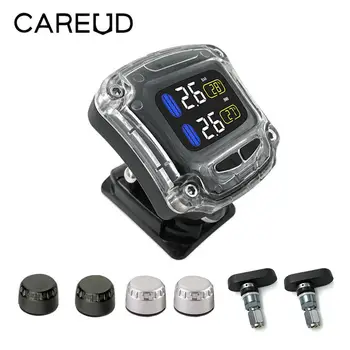 

CAREUD M3-B Wireless Motorcycle TPMS Tire Pressure Monitoring System TPMS Motor Tire Pressure Sensor 2 External Internal Sensors