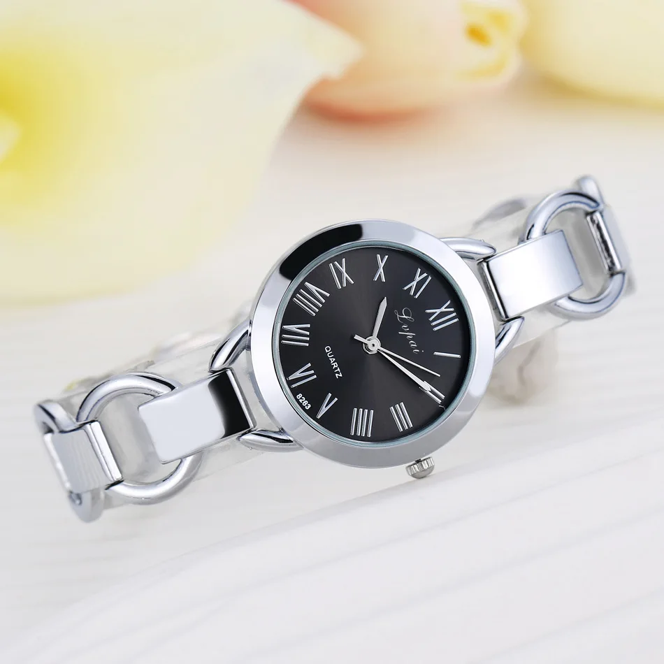 

Steel Band Women Delicate Watches Gold Silver Wrist Bracelets Dress Wedding Quartz Wristwatches Gift