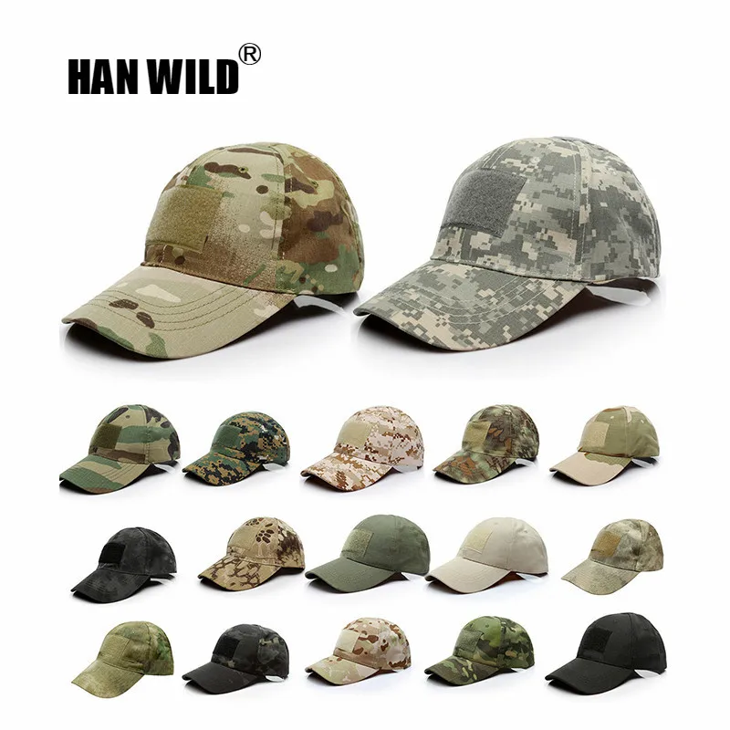

HAN WILD Outdoor Sport Caps Camouflage Hat Simplicity Tactical Military Army Hat Camo Hunting Cap Hat for Men Adult Cap
