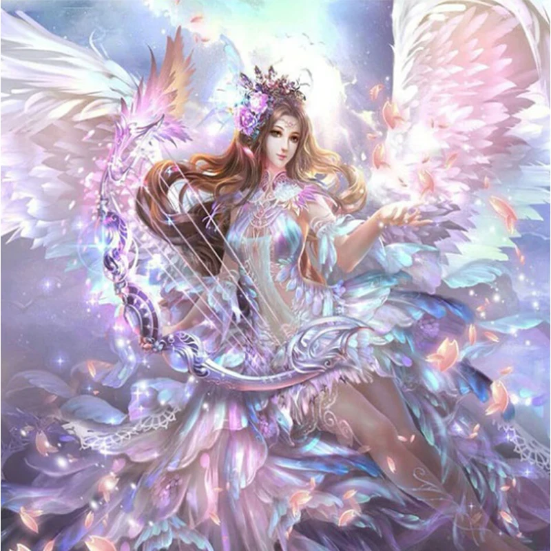 

Needlework Diy Diamond Embroidery Handicrafts Rhinestones Embroidery Angel Wings Dream Angel Wings Diamond Art Wall Arts Decor