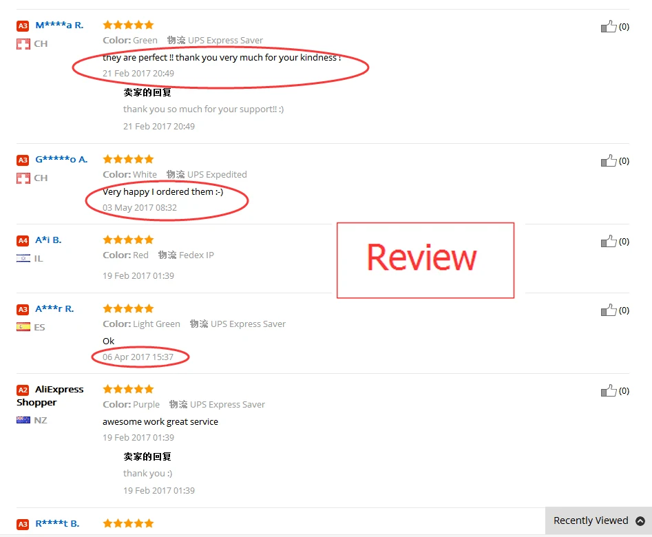 Review custom