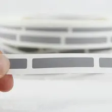 1000 шт отрывающиеся стикеры 6x36 мм серебристый цвет