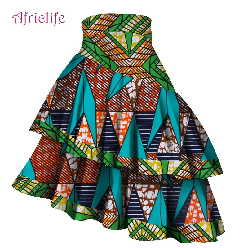 Новые африканские платья для женщин Базен riche стиль femme одежда Изящные леди Печатный воск плюс размеры ежедневно короткая юбка wy4436