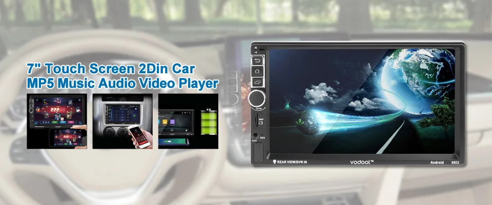 VODOOL Bluetooth 4 "Сенсорный экран 1Din автомобиля MP3 MP4 MP5 аудио-видео радио автомобиля Реверсивный Парковка монитор с пультом дистанционного