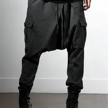 27-44! Новинка года Для мужчин Мода персонализированные стилист низкий шаговый шов на молнии декоративные шаровары Штаны Большие размеры певица костюмы одежда