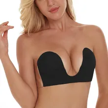 Цельный бюстгальтер пуш-ап, невидимая проволока, Бесплатный силиконовый самоклеющийся бюстгальтер, Женский беспроводной бюстгальтер без бретелек, невидимый бесшовный бюстгальтер без спинки