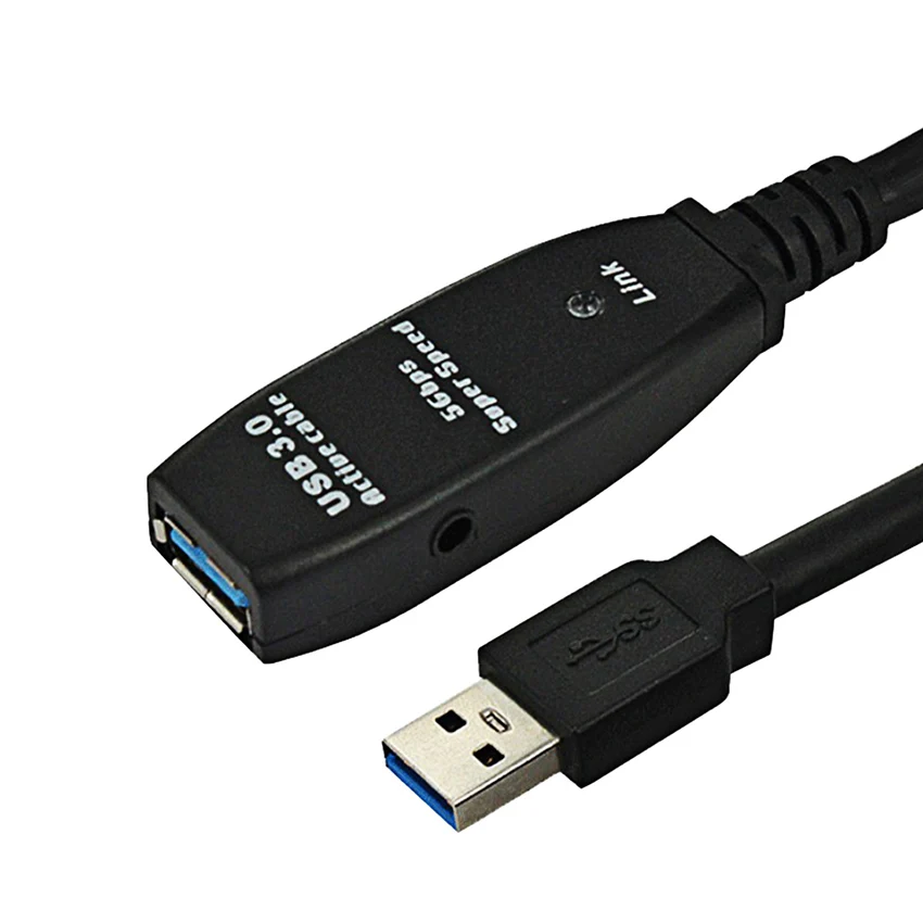 Активный ретранслятор USB 3,0 кабель-удлинитель встроенный IC чипсет кабель-удлинитель для мужчин и женщин высокоскоростной 5 Гбит/с 5 10 15 20 25 30 м