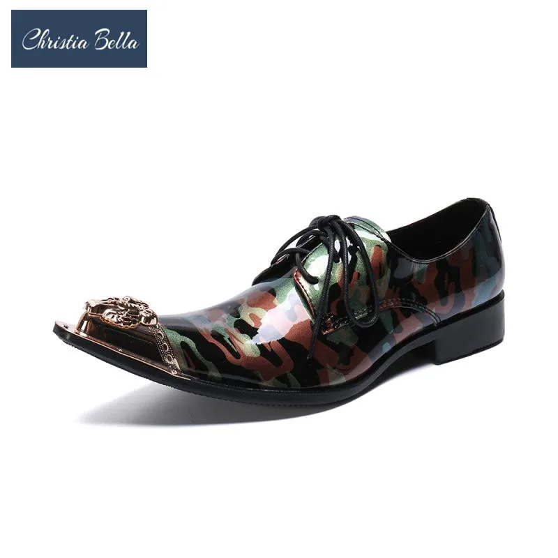 

Fashion British Style Men Oxford shoes Pointed Toe Patent Leather Men Business Shoes Big Size Printing Men Lace Up Shoes