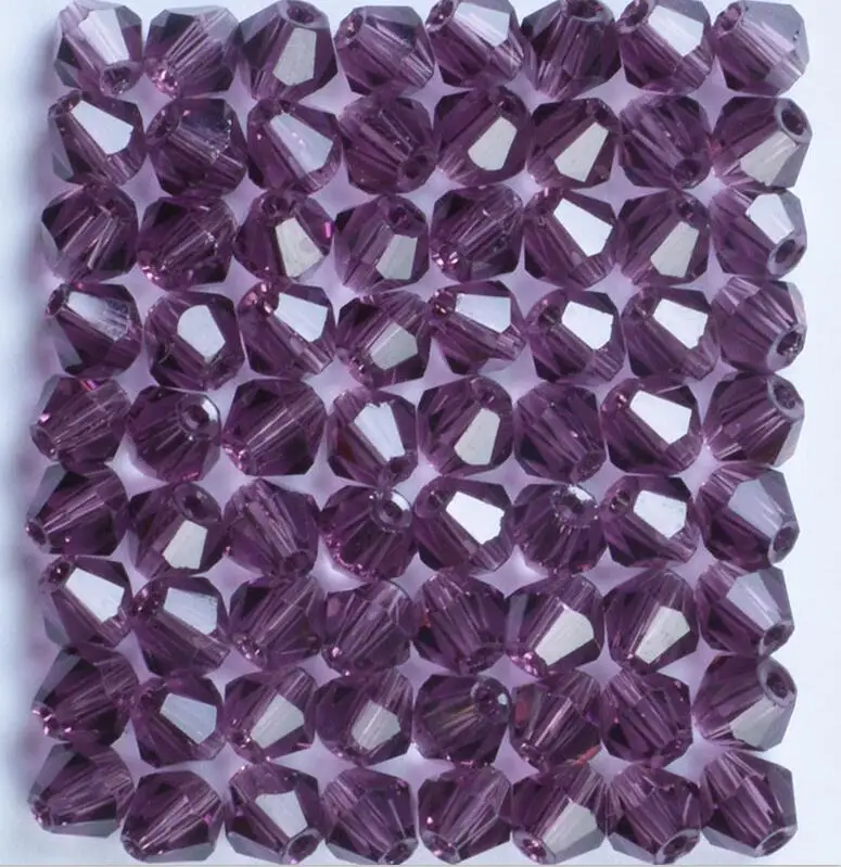 100pcs/Bag Grade AAA 4mm 5301 Seed Bicone Bead Wholesale 4 mm Bicone Roundlle Glass Crystal Beads 30 Color Pick 