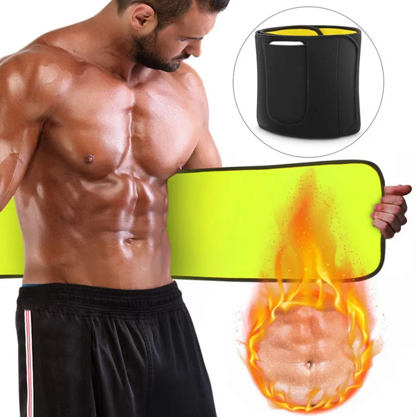 

Men Shapers Waist Trimmer Sweat Belt Weight Loss Waist Trainer Slimming Belt for Men and Women Fat Burner Low Back Support Belts