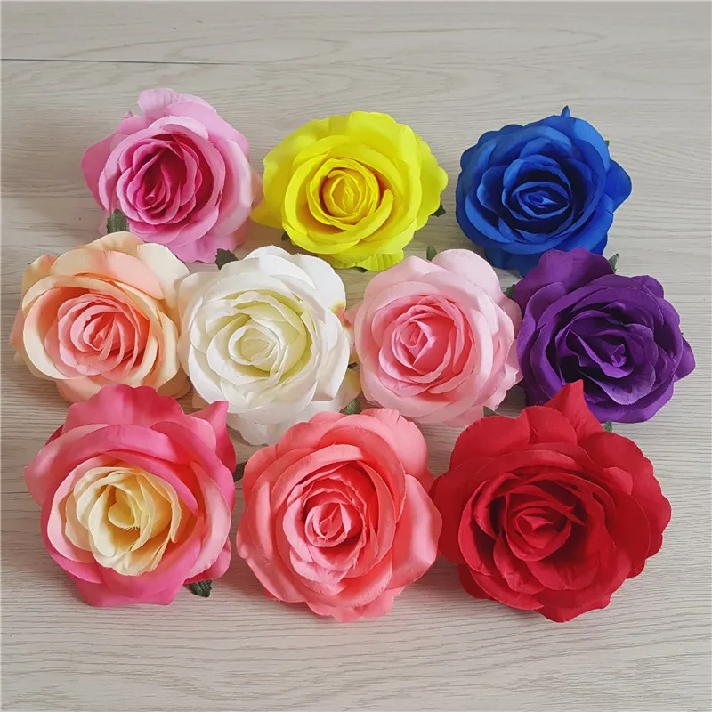 

20PCS/lot Artificial Rose Peony Flower Head 8CM Silk Core Rose Flower Wedding Flowers Wall Floral Party Home Decorative