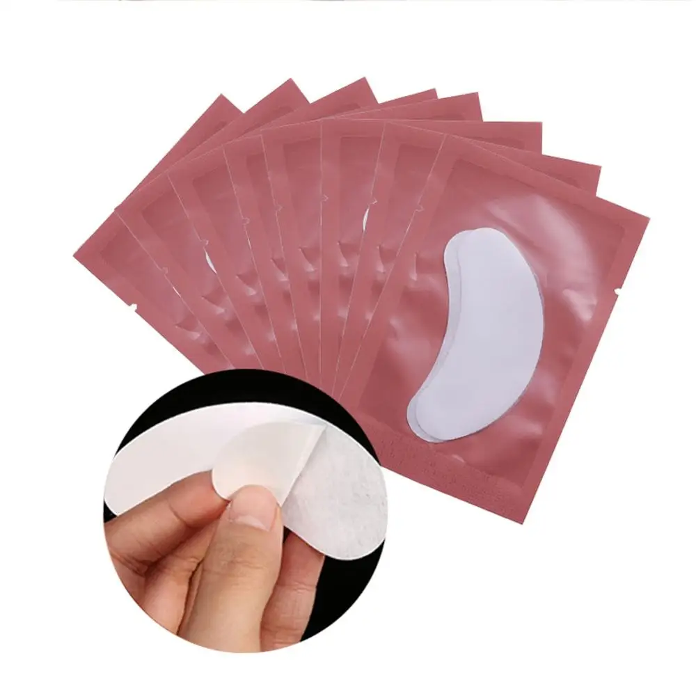50 Pairs/Pack Pink Women Under Eye Pads Patches Eyelash Extension Eye