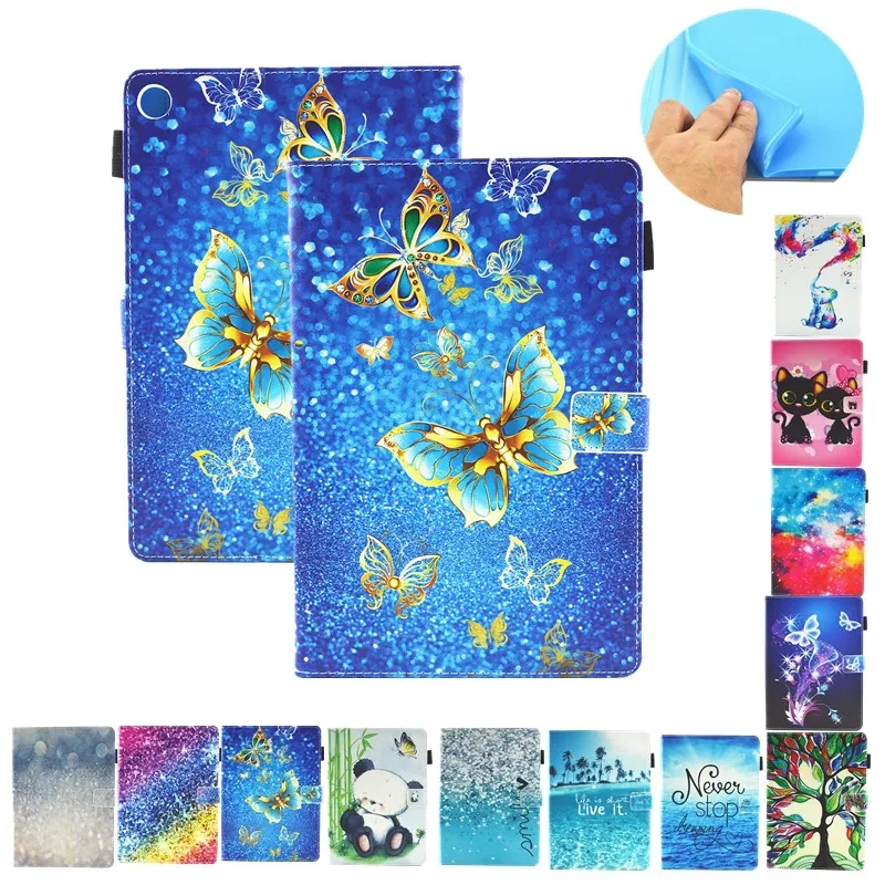 New Printed Case For Huawei MediaPad M5 8.4 inch SHT-AL09 SHT-W09 Tablet Stand Cover Sleeve Protector Shell With Card Slots | Компьютеры и