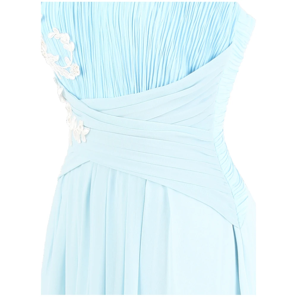 Женское шифоновое платье Angel fashions светильник голубое Плиссированное вечернее на