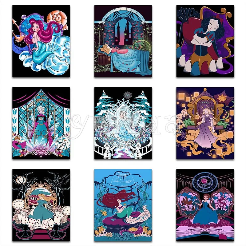 

5D Diamond painting Cross stitch Color Full Square Diamond embroidery Cartoon Full Round Diamond mosaic girls decoration #