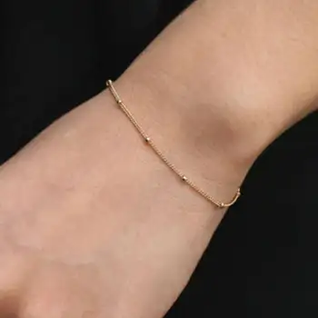 Tiny Dainty Gold Bead Bracelet Bracelets & Bangles Tiny Dainty Gold Bead Bracelet