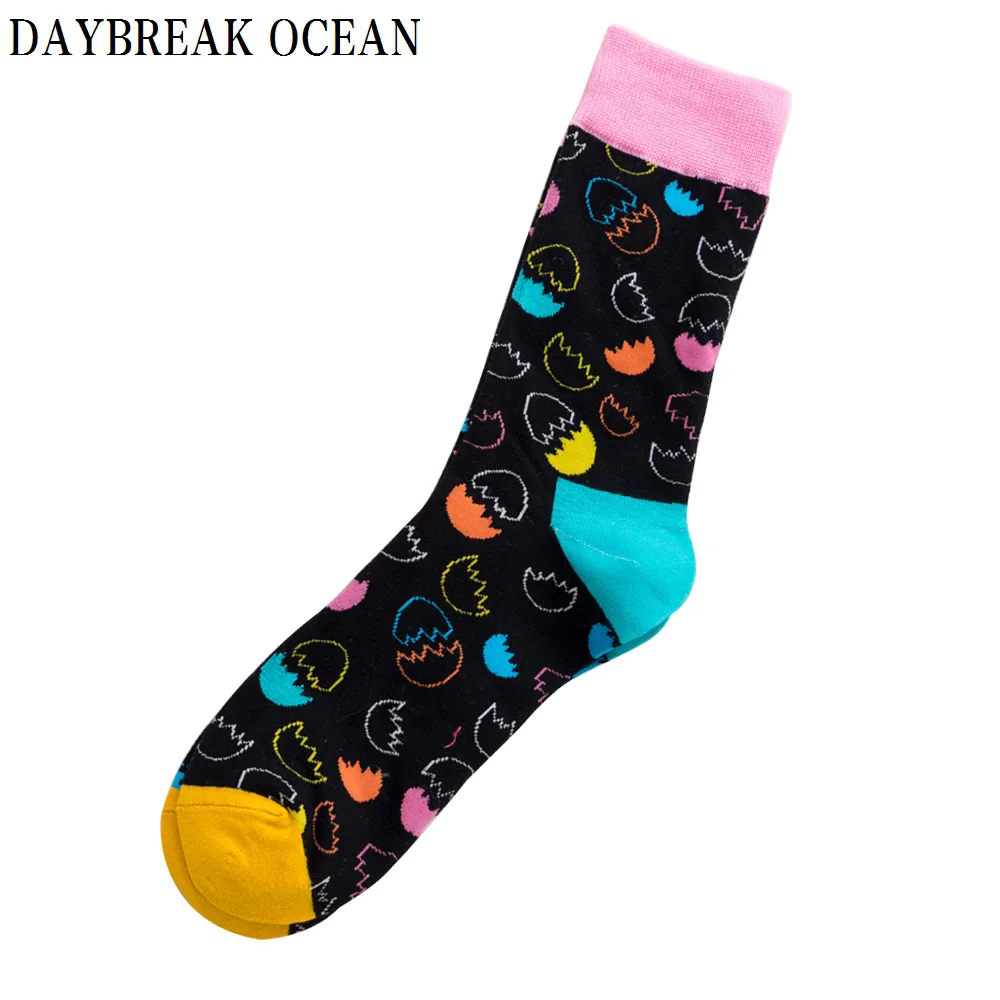 Unisex 5 Pairs Colorful Flamingo Combed Cotton Socks Fashion Autumn Happy Men's Long Socks Dress Party Wedding Funny Crew Socks - Цвет: NO4