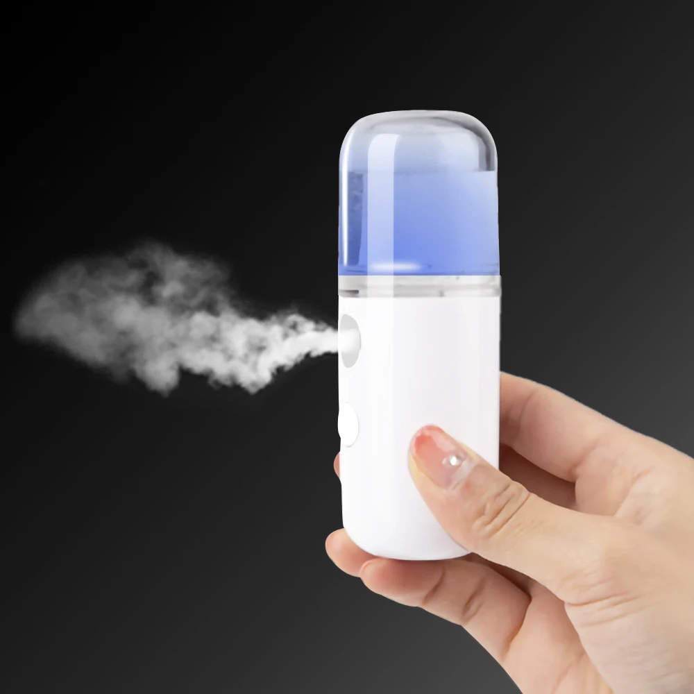 

USB Electric Rechargeable Cooling Mist Mini Face Humidifier Nano Mister Humidifier Eyelash Extensions Sprayer Facial Device
