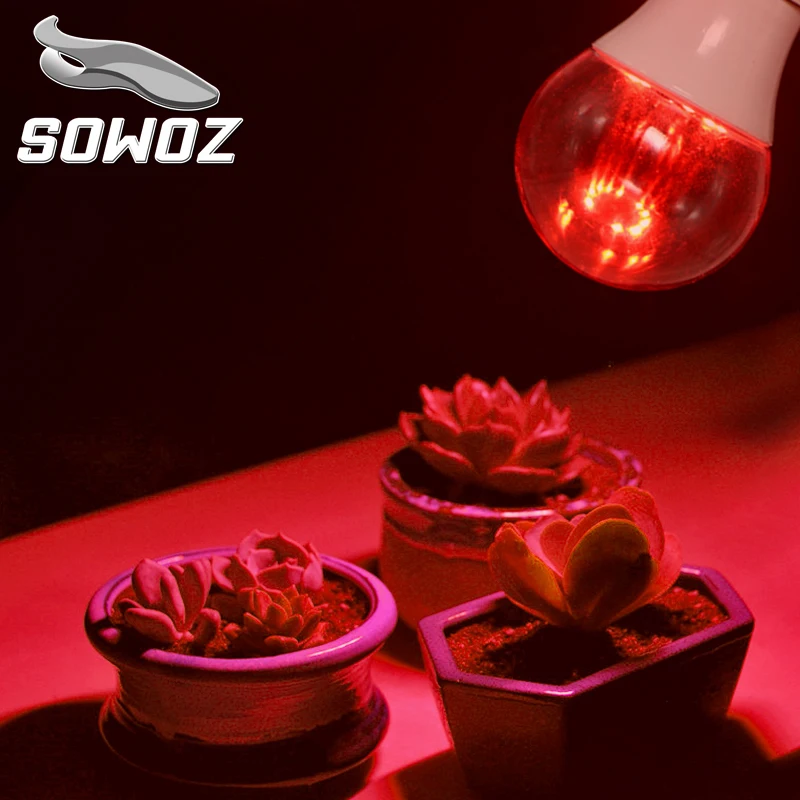 SOWOZ E27 220 В 6 Вт 12 Вт светодио дный светать полный спектр комнатное растение лампы для растений Vegs гидропоники Системы завод