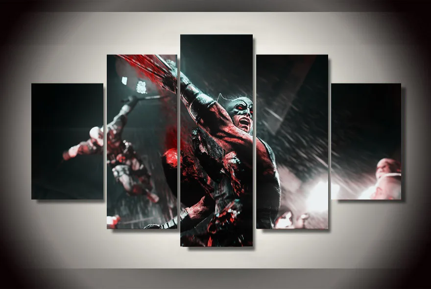 5 шт. насилия Росомаха крови игры постер холст картины Wall Art модульная фотографии