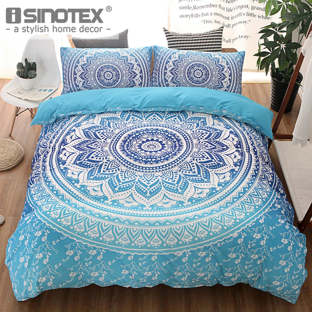 

Bedding Sets Duvet Cover Sets Pillow Cover Bed Sheet Chinese Style Polyester Reactive Printing Decoration Home Bedroom 3 PCS