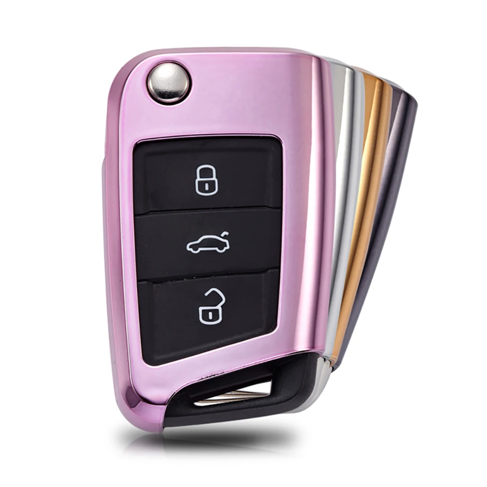 vw key fob volkswagen holder case tiguan soft golf tpu shell protection octavia passat skoda styling