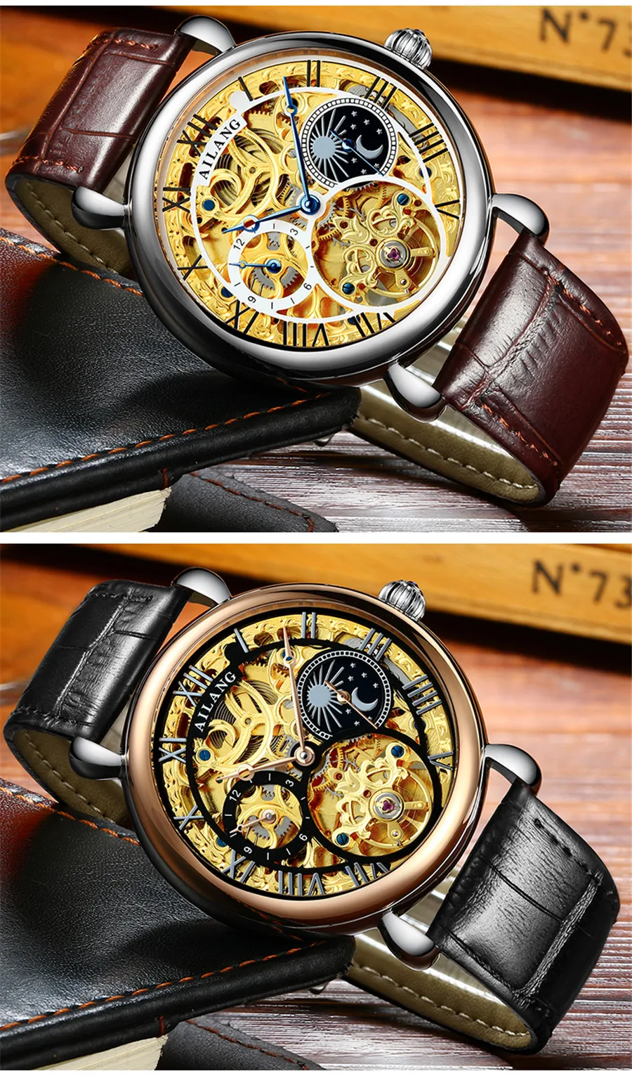 Tourbillon бизнес мужские s часы лучший бренд класса люкс ударопрочный водонепроницаемый скелет часы Мужские механические Автоматические наручные часы