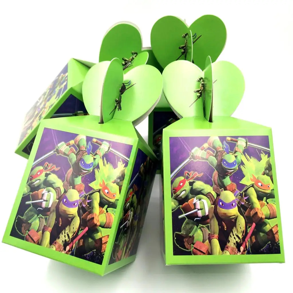 

6pcs/set Ninja Turtles Candy Box Baby Shower Party Decoration Ninja Gift Boxes Birthday Party Supplies Ninja Turtles Candy Box