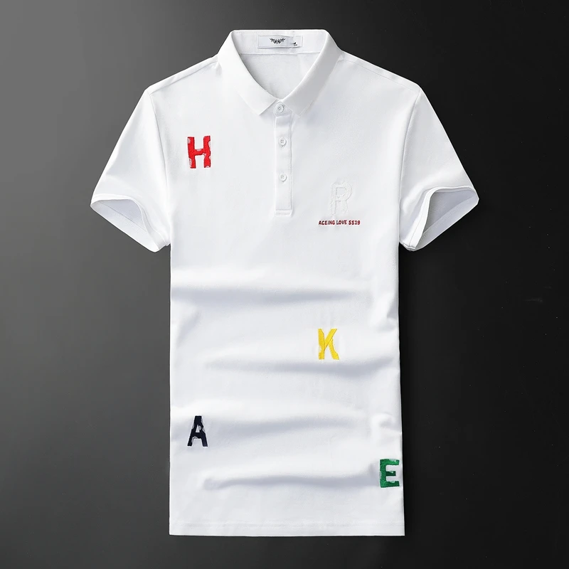 

Very Good Quality Men's Polo Shirt Fashion 2019 New Arrivals Brand Polos Designer Embroidery Solid Short Sleeve Poloshirt F9952