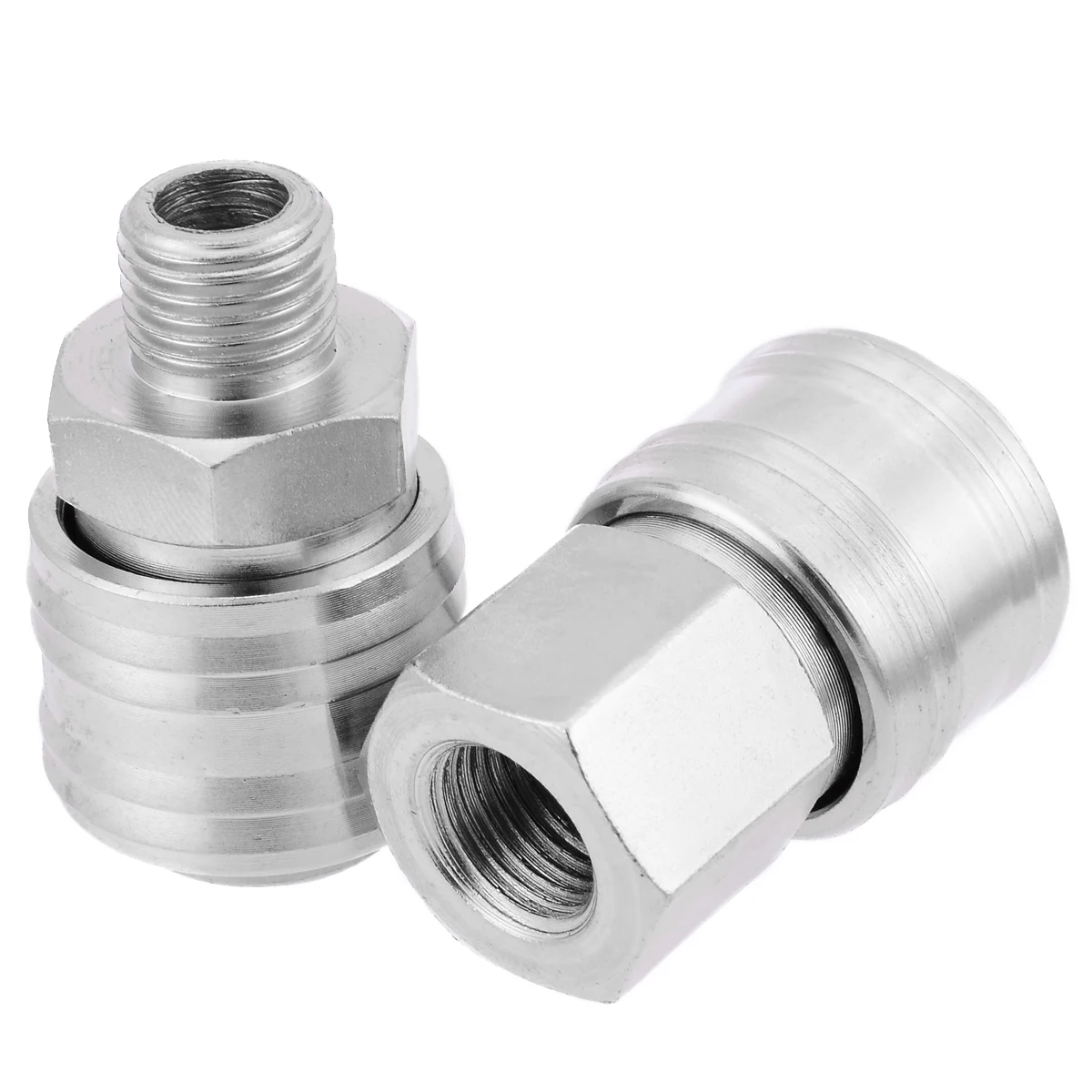 6pcs  Euro Air Hose Compressor Fittings Connector Female/Male Quick Release 1/4" BSP Thread