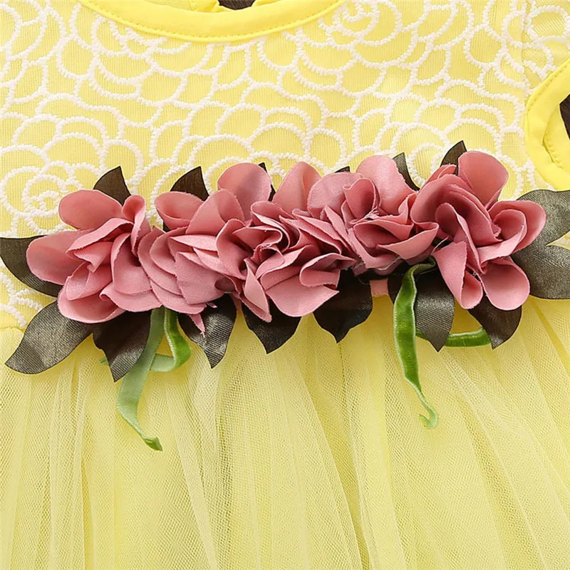 2019 New cute Toddler Baby Girls Summer Floral Dress Princess Party Wedding Tulle Dresses baby show gifts (24)