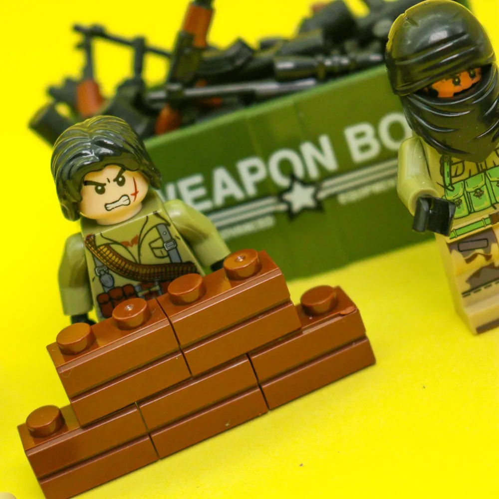 

Military Soldier SWAT Series Ghillie Suit Gun Weapon box model Bricks Building Blocks Compatible with Legoes playmobil kids toys