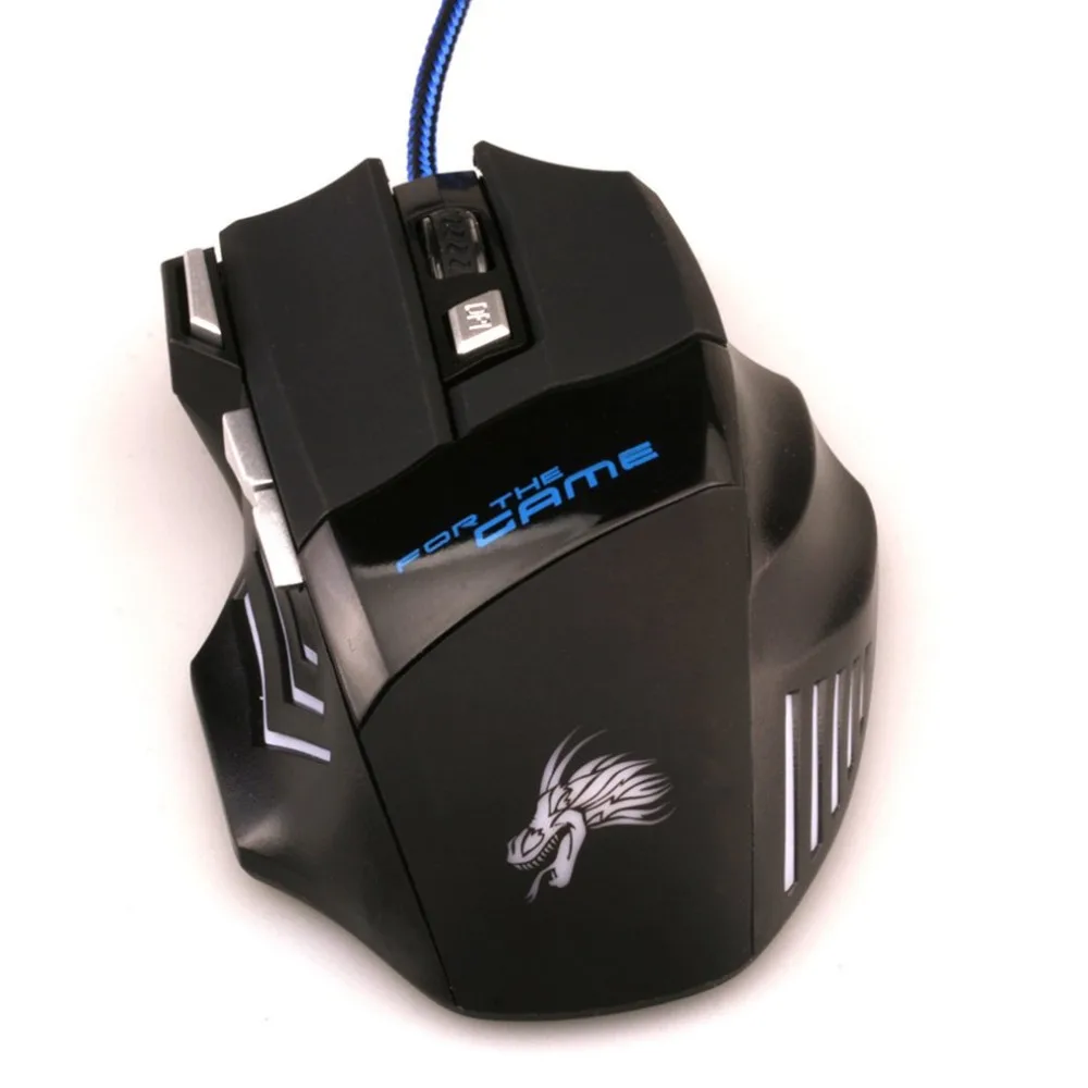 Профессиональная Проводная игровая мышь светодиодный 7 кнопок 2500 точек/дюйм светодиодный оптический USB компьютерная мышь геймерские мыши игровая мышь